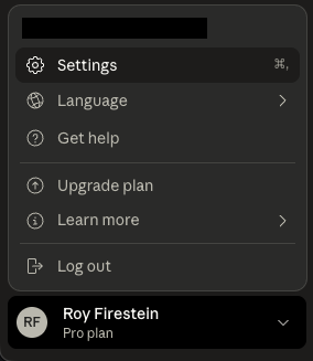 Claude Desktop settings